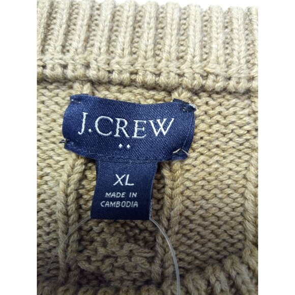 NWT J. Crew Men's Brown Crewneck Sweater Size XL - Picture 3 of 5